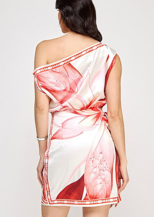 VESTIDO MINI WRAP ROJO