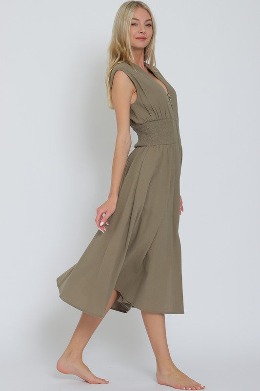 Vestido Green Zipper