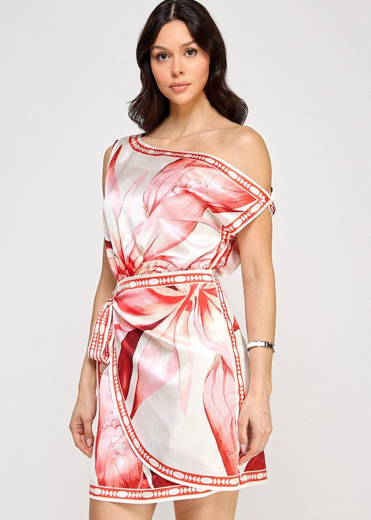 VESTIDO MINI WRAP ROJO