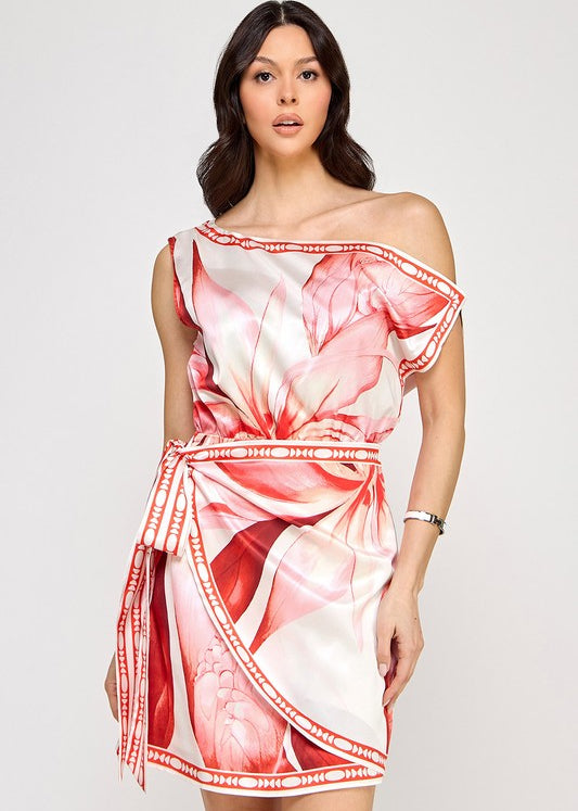 VESTIDO MINI WRAP ROJO