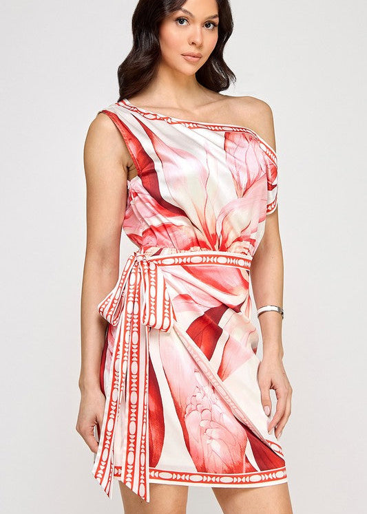 VESTIDO MINI WRAP ROJO