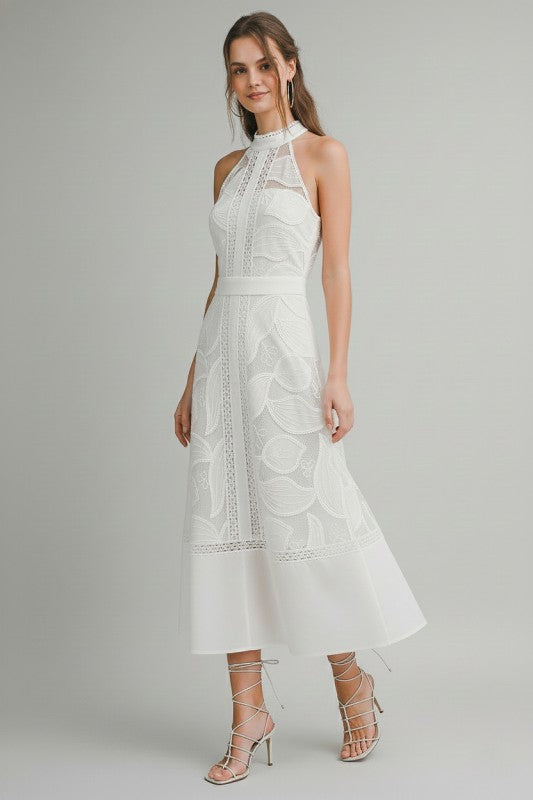VESTIDO MIDI ENCAJE