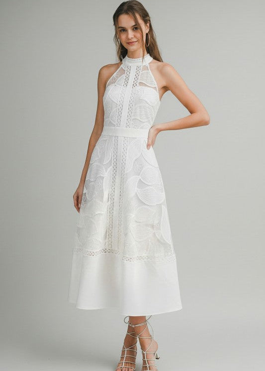 VESTIDO MIDI ENCAJE