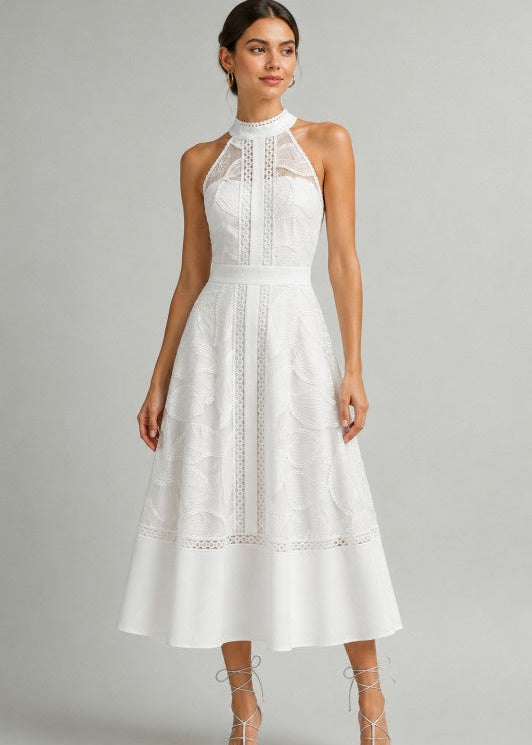 VESTIDO MIDI ENCAJE