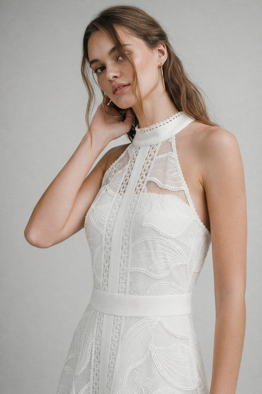 VESTIDO MIDI ENCAJE