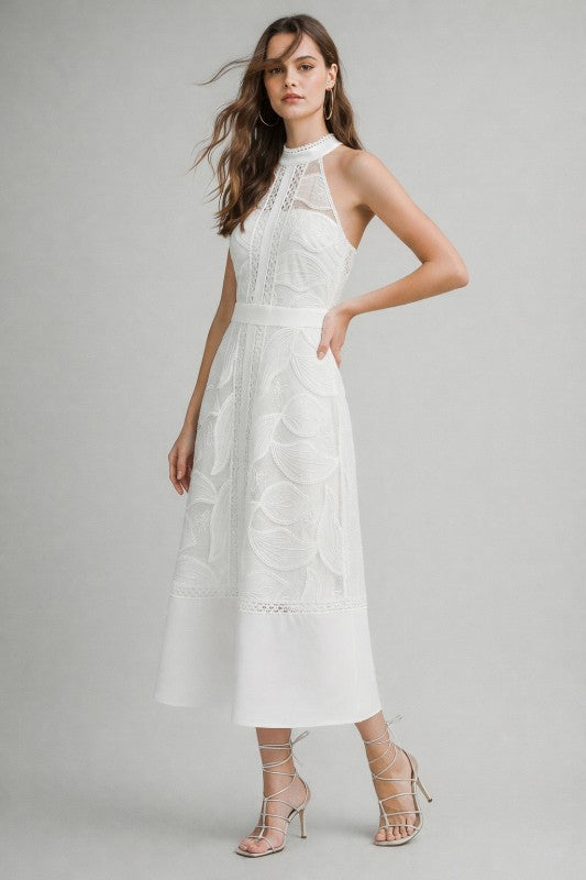 VESTIDO MIDI ENCAJE