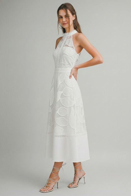 VESTIDO MIDI ENCAJE