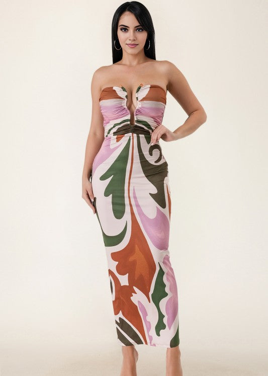 MAXI VESTIDO ABSTRACT
