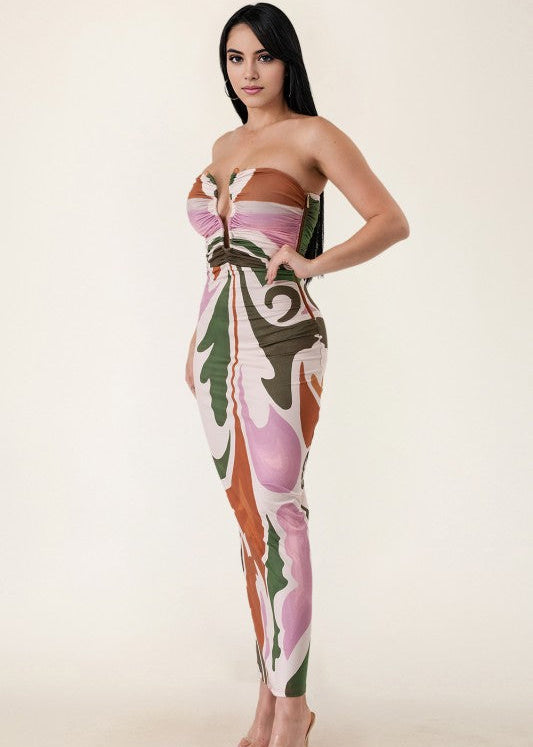 MAXI VESTIDO ABSTRACT