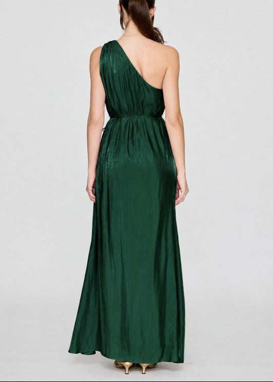 MAXI VESTIDO GREEN METALLIC