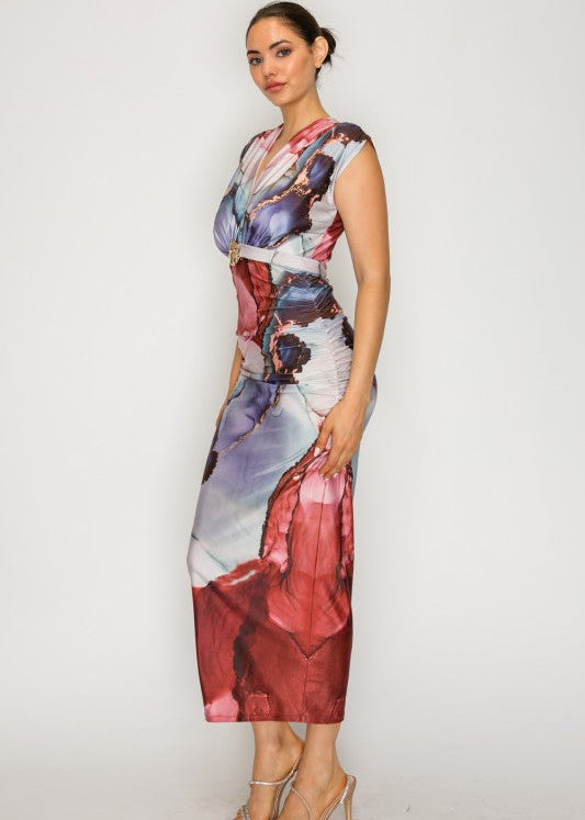 VESTIDO MIDI MARBLE