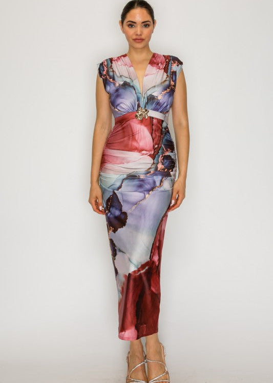 VESTIDO MIDI MARBLE