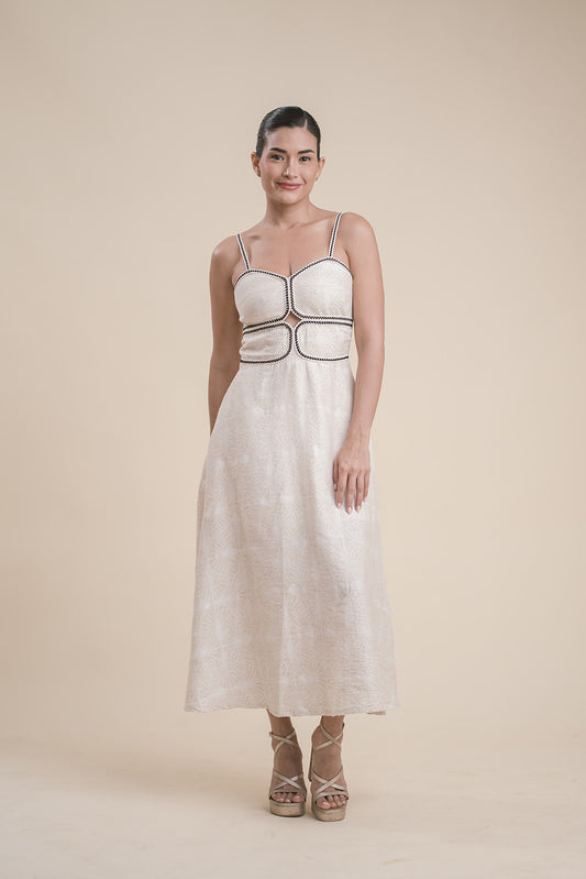 Vestido Lino con tejido