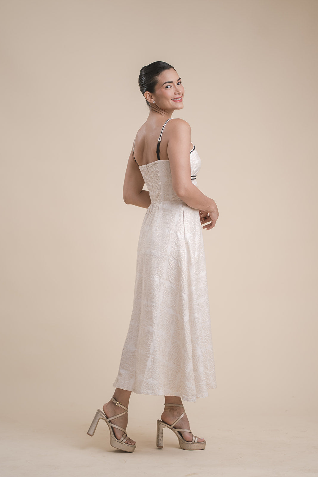 Vestido Lino con tejido