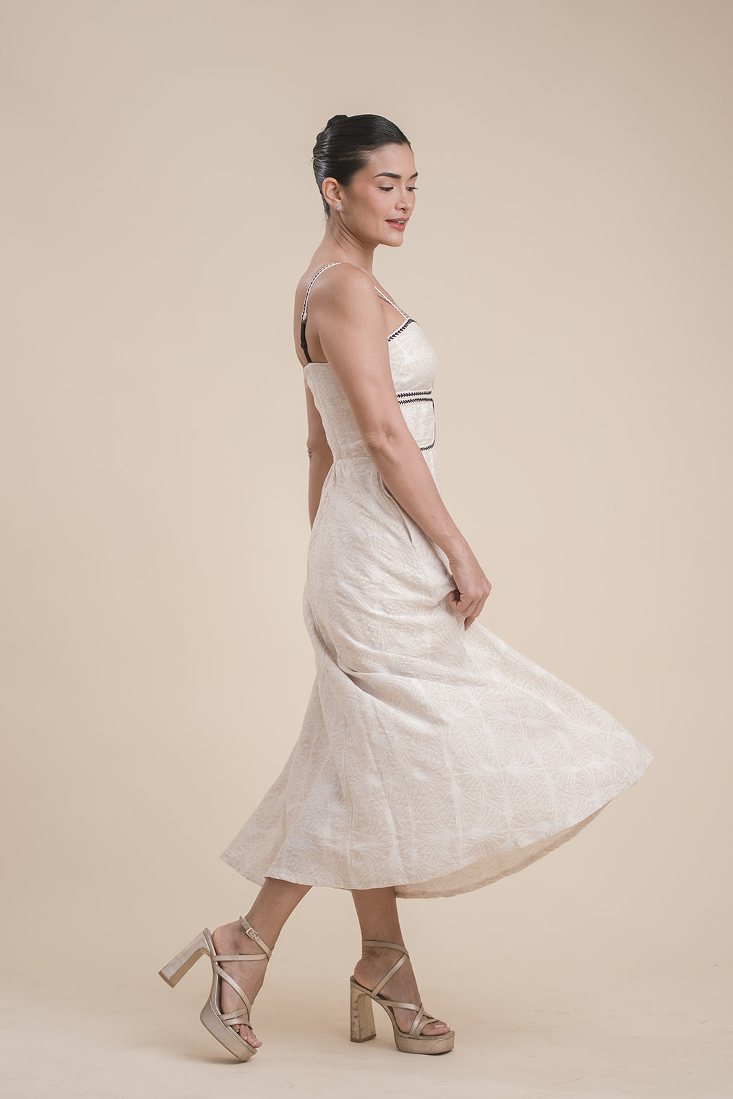 Vestido Lino con tejido
