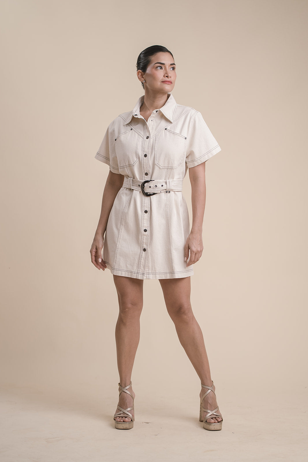 Romper Denim Ecru
