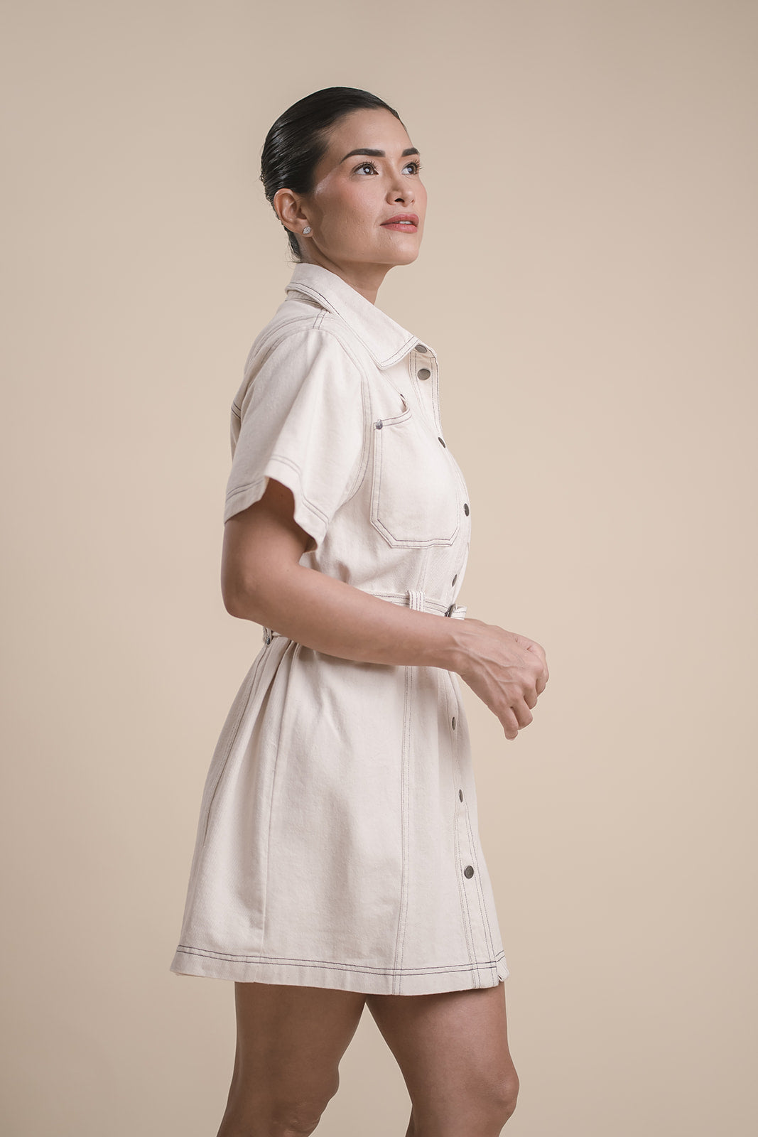 Romper Denim Ecru