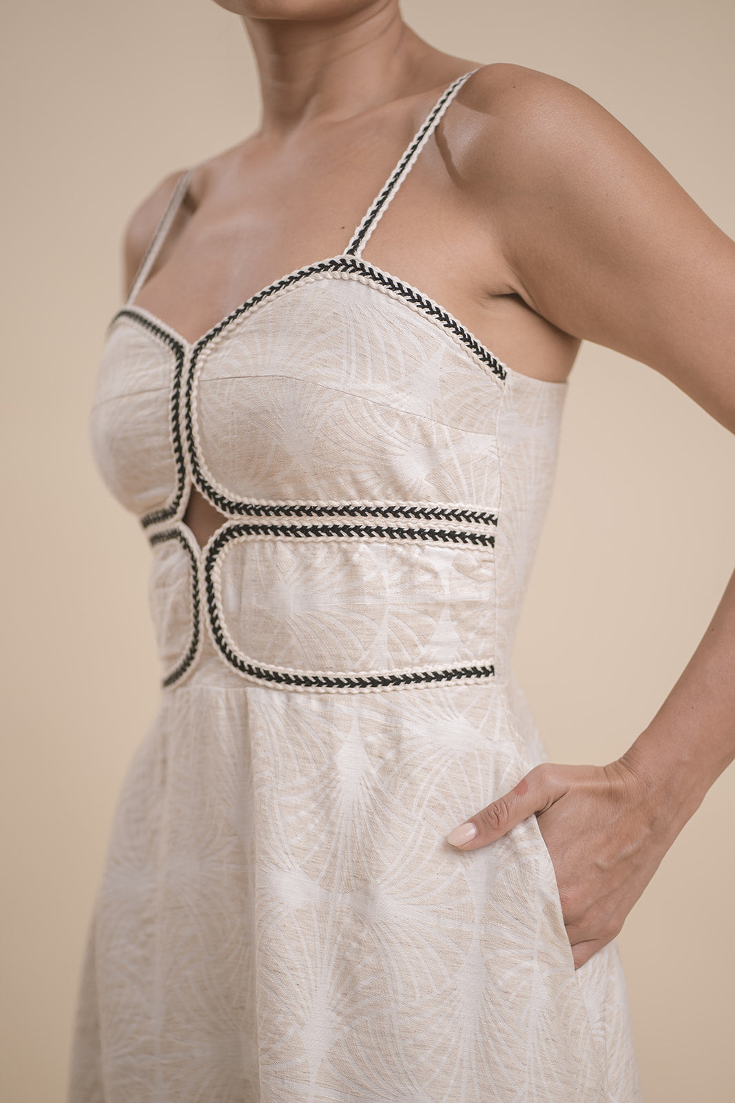 Vestido Lino con tejido