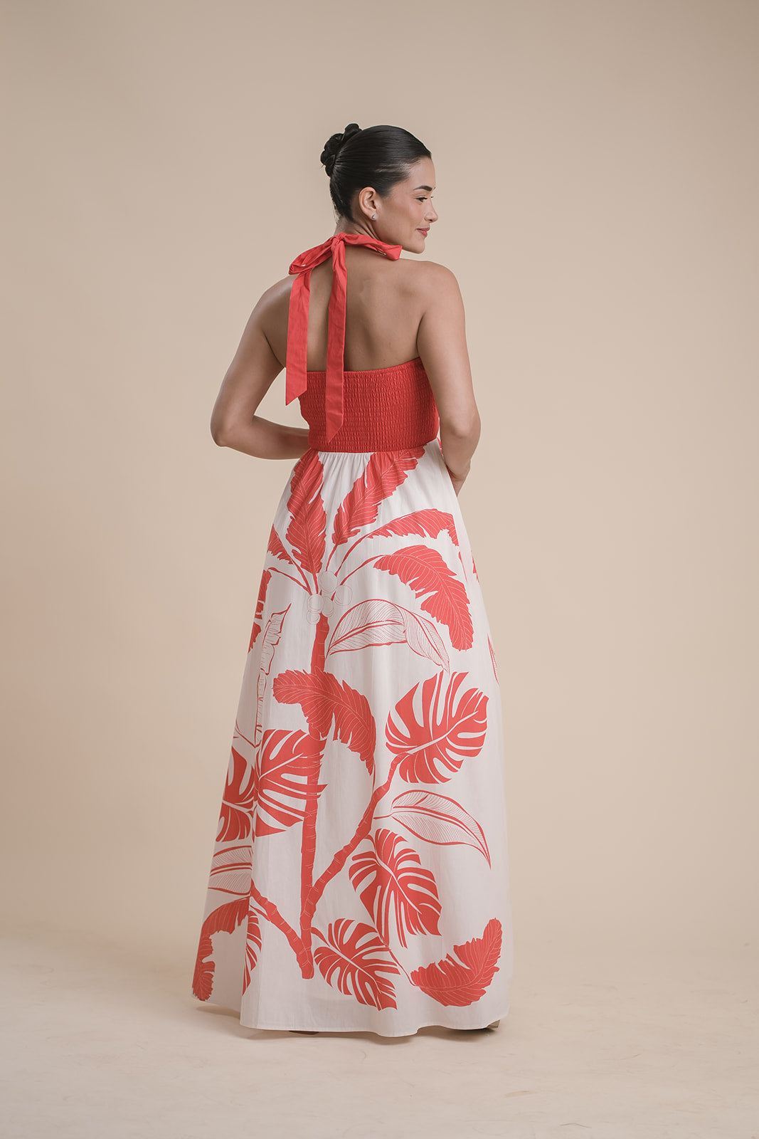 Vestido tropical Coral