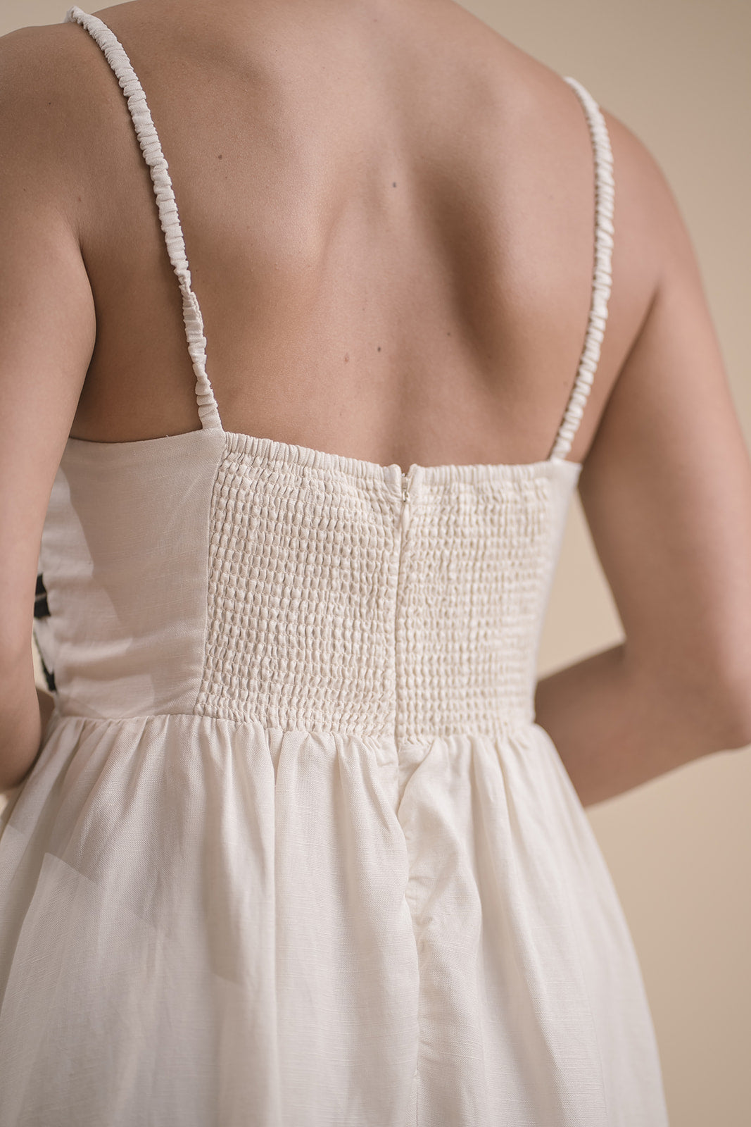 Vestido Ecru bordado