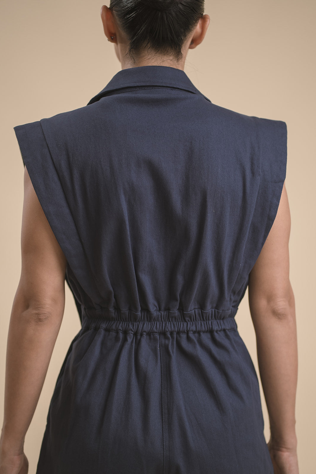 Romper denim Navy