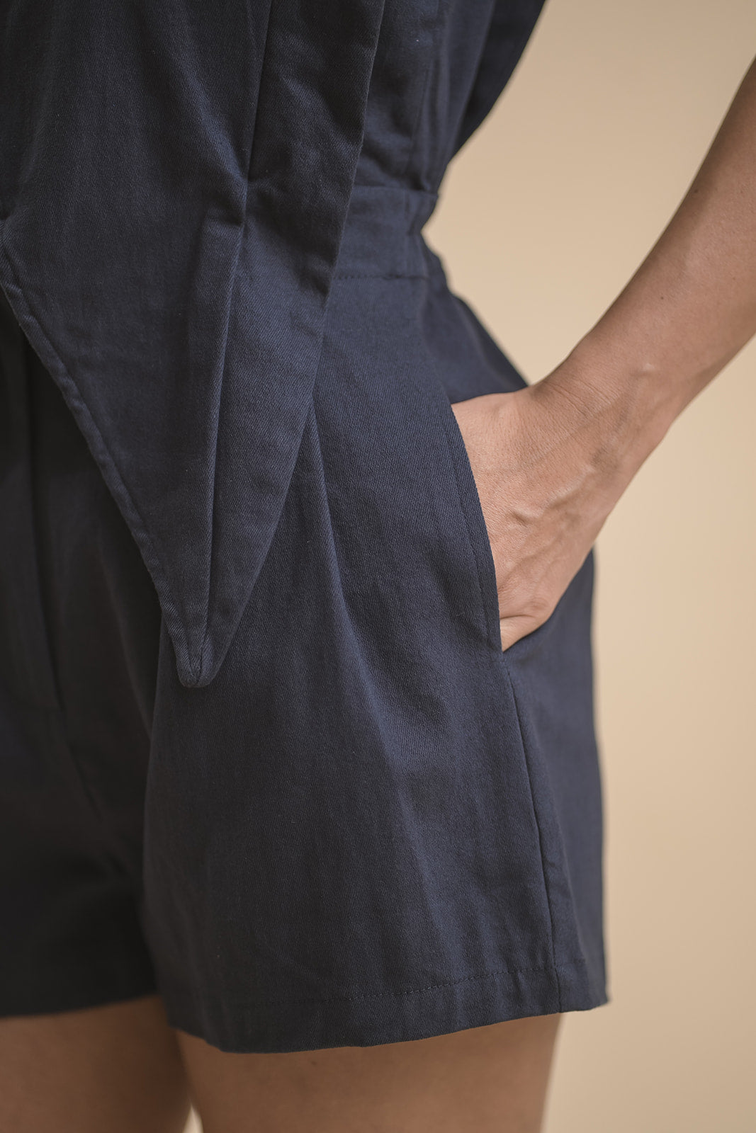 Romper denim Navy