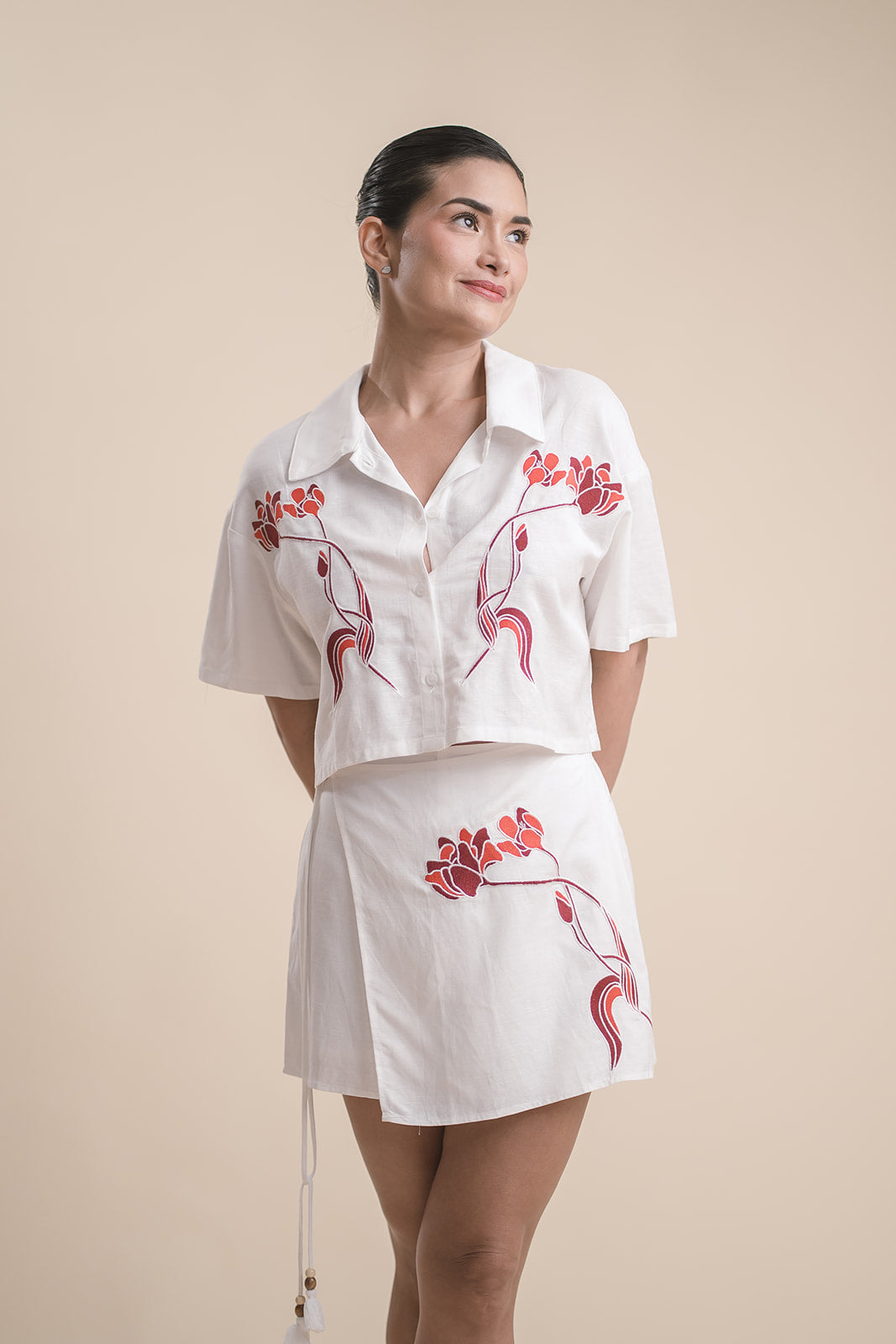 Conjunto Flor Roja